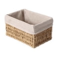 thumbnail image 2 of AOMXGD Hand Woven Rope Storage Basket, 7x4x4In Decorative Organizer Plastic Bin For Kitchen, Bathroom, Closet, Shelves Daily Sundries Arrangement, 2 of 7