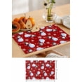 thumbnail image 5 of Placemats Set of 6, Cotton Linen Heat Table Mats Non-Slip Washable Christmas Winter Snowman Snowflakes Red Placemat for Holiday Banquet Dining Kitchen Table Decor, 5 of 5