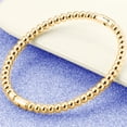 thumbnail image 2 of Stainless Steel Classic Plain Beaded Style Simple Bangle Bracelet, 2 of 6