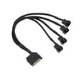 thumbnail image 1 of Cable adaptador de ventilador de refrigeración, SATA de 15 pines a 4 x 3 pines / Cable adaptador de alimentación de ventilador de caja de PC de 4 pines y 12 V a, 1 of 5