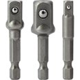 thumbnail image 1 of 3-Piece Hex Nut Adapter Socket Adapter Hexagonal Nut Driver Socket Adapter 1/4", 1/2", 3/8, 1 of 5