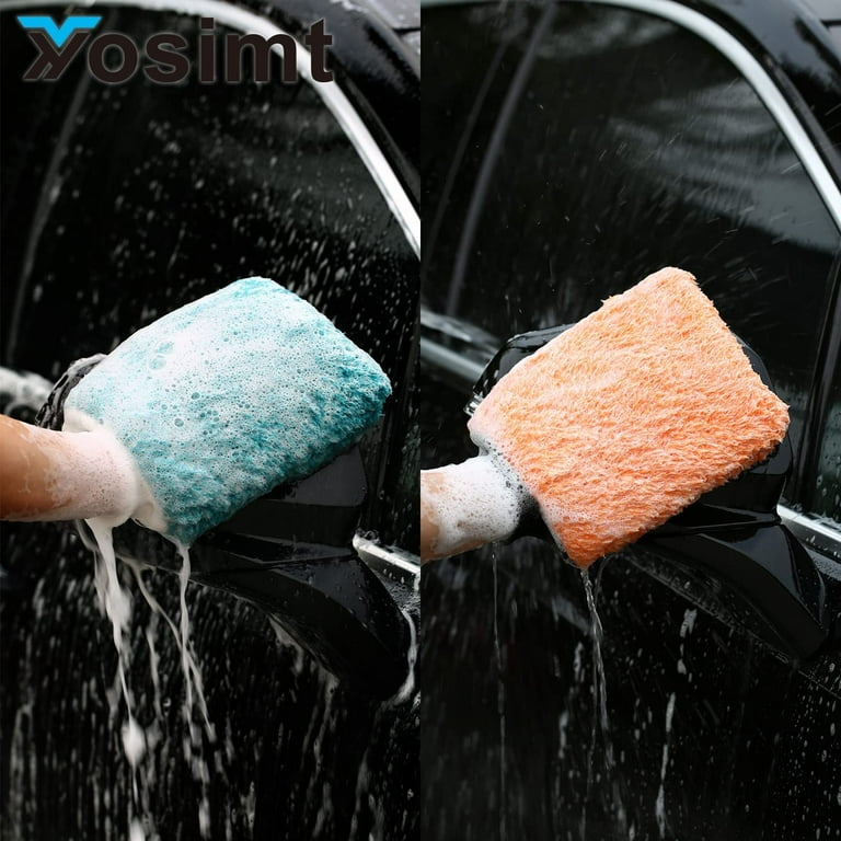 Car Wash Mitt Car Scrubber - 2 Pack – Scratch-free Car Sponges For