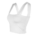 thumbnail image 4 of DHFJKG Women's Sexy Crop Tank Top Square Neck Wide Straps Tight Solid Color Basic Cami Shirts Summer Night Out Club Party Wear Trendy Tops, 4 of 6