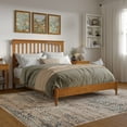 thumbnail image 1 of Lit Plateforme Bas en Bois Grand en Toffee Clair, 1 of 13