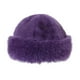 thumbnail image 3 of Gorro de invierno de piel sintética, grueso y moderno, ideal para actividades al aire libre en climas fríos, ciclismo, viajes y acampada. violeta, 3 of 8