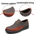 thumbnail image 2 of Men's Casual Loafer Lace-Up Non-Slip Soft Sole Business Flat Comfort Lightweight Driving Travel Walking Slip On Shoes Brown 9 US, 2 of 7