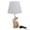 B, variant on FENGGHAO Cute Rabbit Animal Desk Lamp Golden Base With Linen Shade Bedroom Night Light Decor