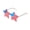 Clear, variant on AHGQT Sunglasses Star Shaped Frame Patriotic Glasses, Red White Blue Party Sunglasses for Fourth of July Memorial Day USA Themed Events Photo Props Party Favors for Adults Adults Fun Accessory