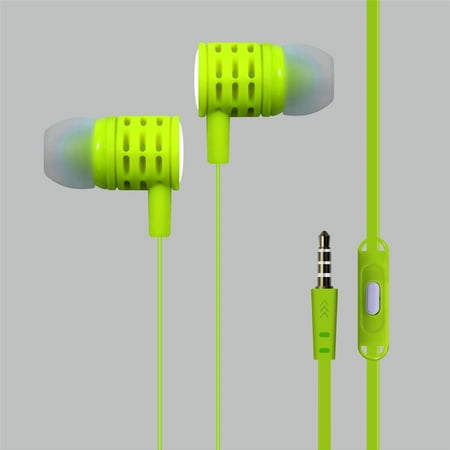 High Definition Sound 3.5mm Stereo Earbuds/ Headphone for Xiaomi Redmi Note 10 5G, 10S, Note 10, 10 Pro Max, 9T, Mi 10i 5G 9i Sport, 9A Sport, Poco C31, 9 Activ,10 (Yellow) - w/ Mic