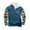Blue, variant on DODADAWANJ Men's Graphic Hoodie Ethnic Printed Stand Collar Pullover Big and Tall Quarter Zip Casual Hoodies for Daily Winter Workout M