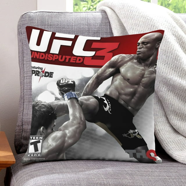 UFC Fundas de almohada de terciopelo con tema, regalos de funda de almohada, decoración para el hogar, cojín de lanzar, regalo de cumpleaños para fans y parejas. 45cm x 45cm.
