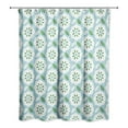thumbnail image 2 of Creative Products Teal Mod Flowers 71x74 Shower Curtain, 2 of 2