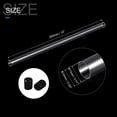 thumbnail image 2 of Clear Rigid Tube Round Plastic Tubing with Black Rubber Cap, 305mm/ 12 Inch Length, 13mmx14mm/0.51"x0.55", 2 Set, 2 of 7