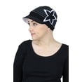 thumbnail image 1 of Chemo Hats for Women Cancer Headwear Headcoverings Soft Cotton Cute Baseball Caps (Ebony and Ivory), 1 of 4