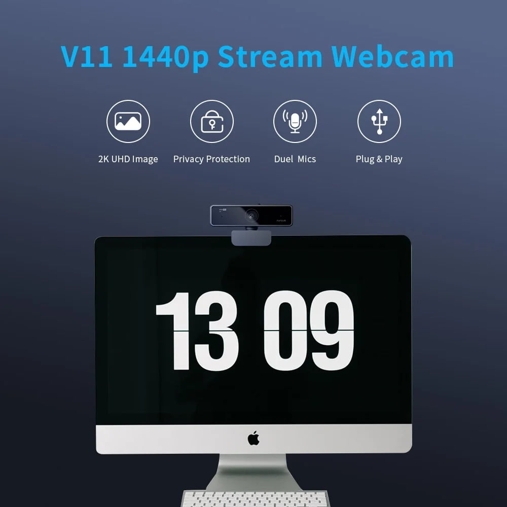 V11 Webcam 1080p 60fps Mini Web Computer Camera Webcam For PC With Dual Microphone 1440P 30fps FHD 2K Usb Video Camera