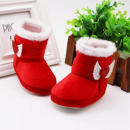

Fashion Baby Kids Winter First Walkers Shoes Booties Soft Soled Keep Warm Infant Toddler Girls Boys Crib Shoes 0-18 Months