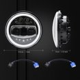 thumbnail image 3 of Faros para automóviles 1 Uds 7 pulgadas coche motocicleta LED faro 200W 6000K 20000LM IP67 impermeab Tomshoo Faros para automóviles, 3 of 7