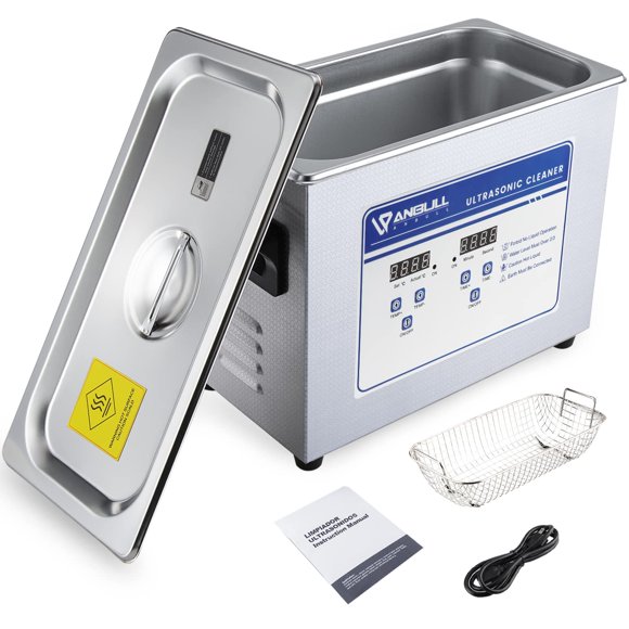 Limpiador Ultrasonico Anbull 030S Acero Inoxidable 4.5L 180W con Calentador y Temporizador Digital
