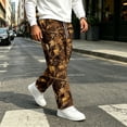 thumbnail image 2 of GrmtClth Cargo Pants for Men All Over Tree Camo Pattern Baggy Wide Leg Lightweight Daily Walking Casual Pants Earthy Yellow 4XL, 2 of 8