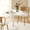 White, variant on DRNANLIT White Round Dining Table with Tulip Wood Single-Column Base, 24 Inches - Modern Minimalist Style