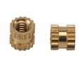 thumbnail image 4 of M2 x 3mm Brass Cylinder Knurled Threaded Round Insert Embedded Nuts 500Pcs, 4 of 9