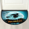 thumbnail image 7 of Halloween Night Half Round Door Mat, Witch Non-Slip Half Circle Rug Doormats Absorbent Washable for Indoor Outdoor Kitchen Bedroom Home Decor 24"x36", 7 of 7