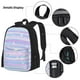 thumbnail image 3 of Disketp Striped Gradient Mochila Estampada de Gran Capacidad con Lonchera y Estuche, Set de 3 Piezas para Estudiantes, 3 of 7