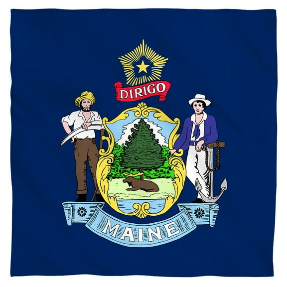 - Maine Flag - Bandana - 22" x 22"