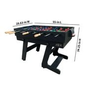 KICK Quatro 55″ 4-in-1 Multi Game Table (Black) - Combo Game Table Set - Billiards, Push-Hockey, Ping pong, and a Foosball for Home, Game Room, Friends and Family!