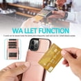 thumbnail image 7 of Entronix Wallet Case Compatible with iPhone 16 Pro Max, Card Holder Flip Cover, Rose, 7 of 7