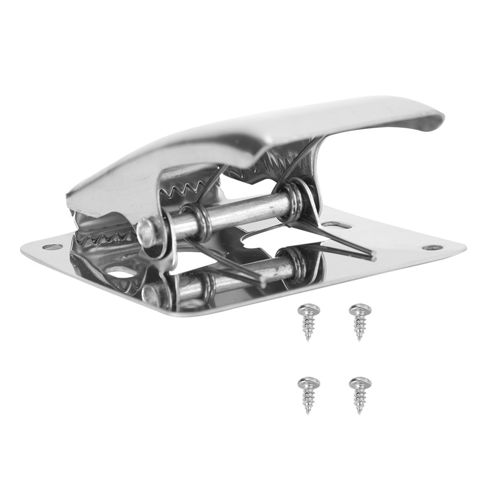 Mgaxyff Stainless Steel Fish Fillet Clamp Tail Clip with Mounting Screws for Cleaning Board,Fish
