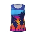thumbnail image 4 of Gaeub Beach with Palm Trees Women's Workout Tank Tops Lightweight Sleeveless Shirts for Women for Athletic Running Tennis Yoga - XX-Large, 4 of 9