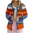 thumbnail image 2 of Puntoco Chaqueta Tipo Cárdigan Informal Con Botones Y Estampado Navideño Para Mujer, 2 of 5