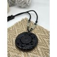 thumbnail image 6 of K-KED Jade Obsidian Dragon Charm Pendant Necklace Beads Cord Handmade Tai Chi diagram, 6 of 9