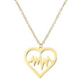thumbnail image 1 of collar con colgante en forma de corazón para mujer, accesorio para el cuello (dorado), 1 of 5