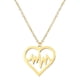 thumbnail image 1 of collar con colgante en forma de corazón para mujer, accesorio para el cuello (dorado), 1 of 5
