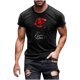 thumbnail image 1 of Hombres Pantalones Cortos de Manga Corta Impresa Casual Cuello Redondo Superior, Camisa de Moda para el Verano Y la Primavera, 1 of 8