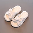 thumbnail image 1 of Toddler Little Kids Shower Pool Slide Sandals Soft-Soled Non-Slip Summer Home Slippers with Cute Bowknot, 1 of 5