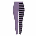 thumbnail image 3 of Frostluinai High Waist Leggings for Women Halloween Striped Yoga Workout Leggings Stretch Slim Fit Color Block Gym Tight Leggings, 3 of 10