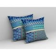 thumbnail image 2 of Flower Castle Patchwork Indoor/Outdoor Fabric Pillow with Zip -Blue Yellow 16x16, 2 of 6