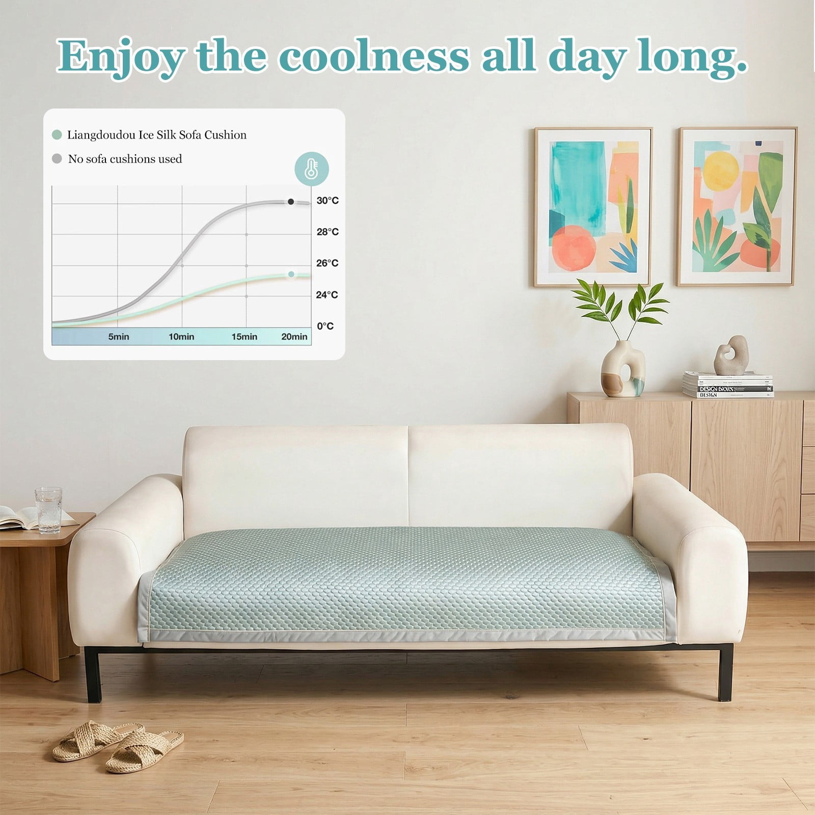 TOPCHANCES Ice Silk Cooling Sofa Cover Couch Pad, Couch Cover for Dogs, Dog Pet Mat Bed Sofa Slipcover Furniture Couch Protector (Bean Green, 70 x 150 cm)