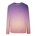 thumbnail image 4 of Besolor Knit Shirts for Women Fall Trendy Gradient Color Long Sleeve Tops Plus Size Crewneck Pullover Blouses, 4 of 5