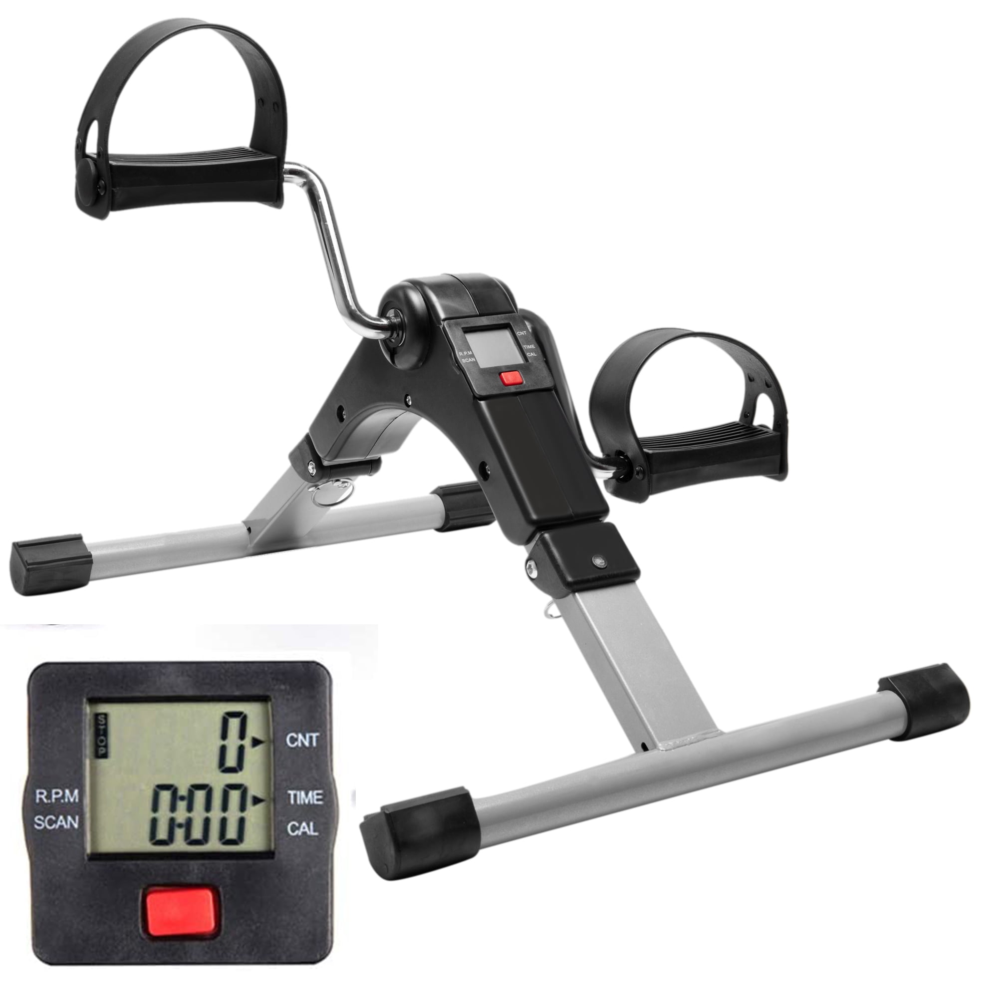 Digital Folding Exercise Bike Arm/Leg Pedal Mini Cardio Training Machine Indoor 
