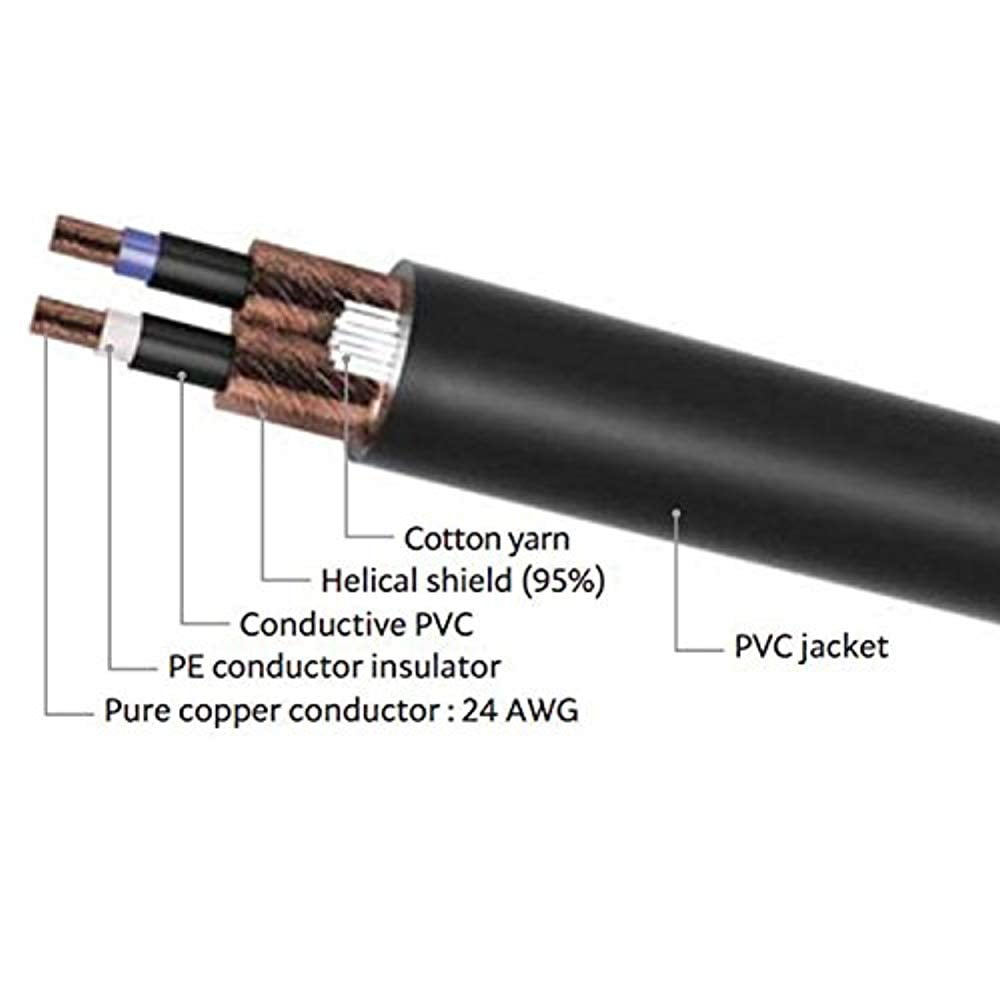 LyxPro ¼” TRS to ¼” TRS Balanced Cable 10 feet Male to Male Crystal Clear Noiseless Heavy Duty and Flexible LyxPro ¼” TRS to ¼” TRS Balanced Cable 10 feet Male to Male Crystal Clear Noiseless Heavy Duty and Flexible