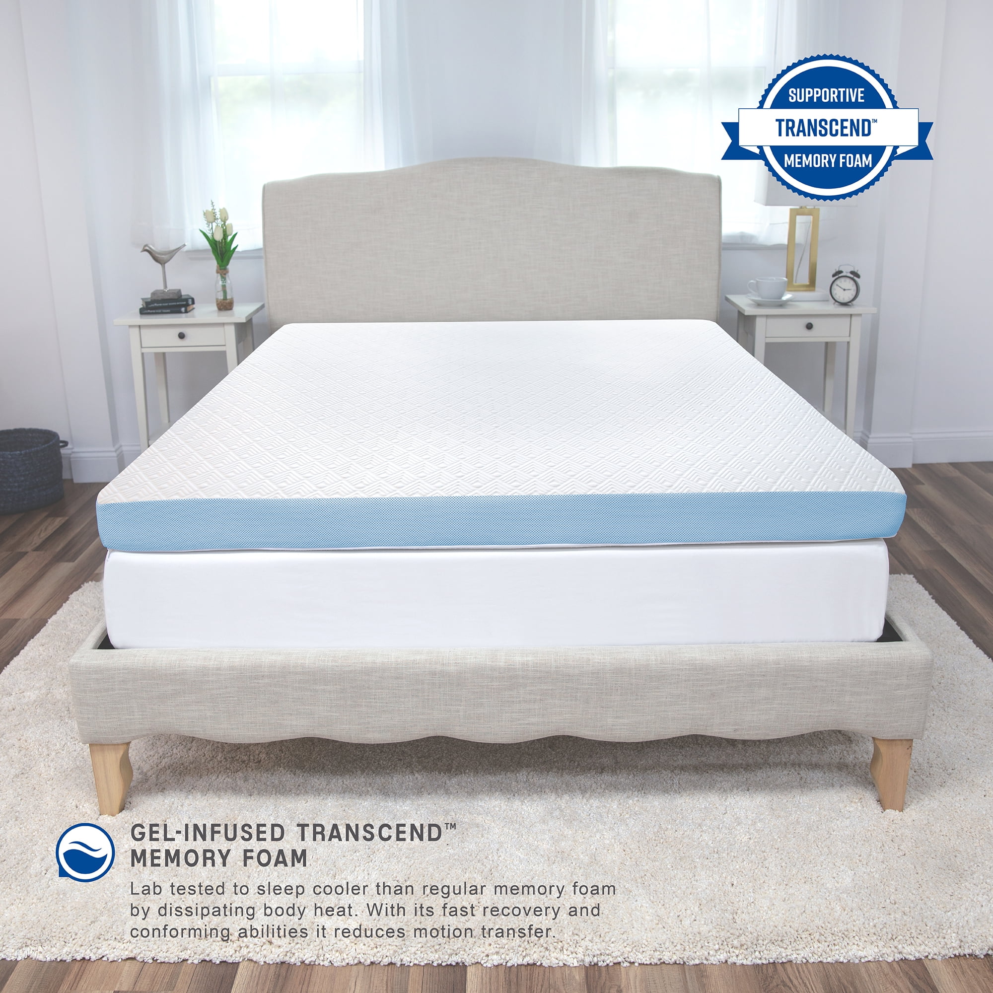SensorPEDIC 4Inch Supreme Gel Cooling Transcend Memory Foam Bed Topper
