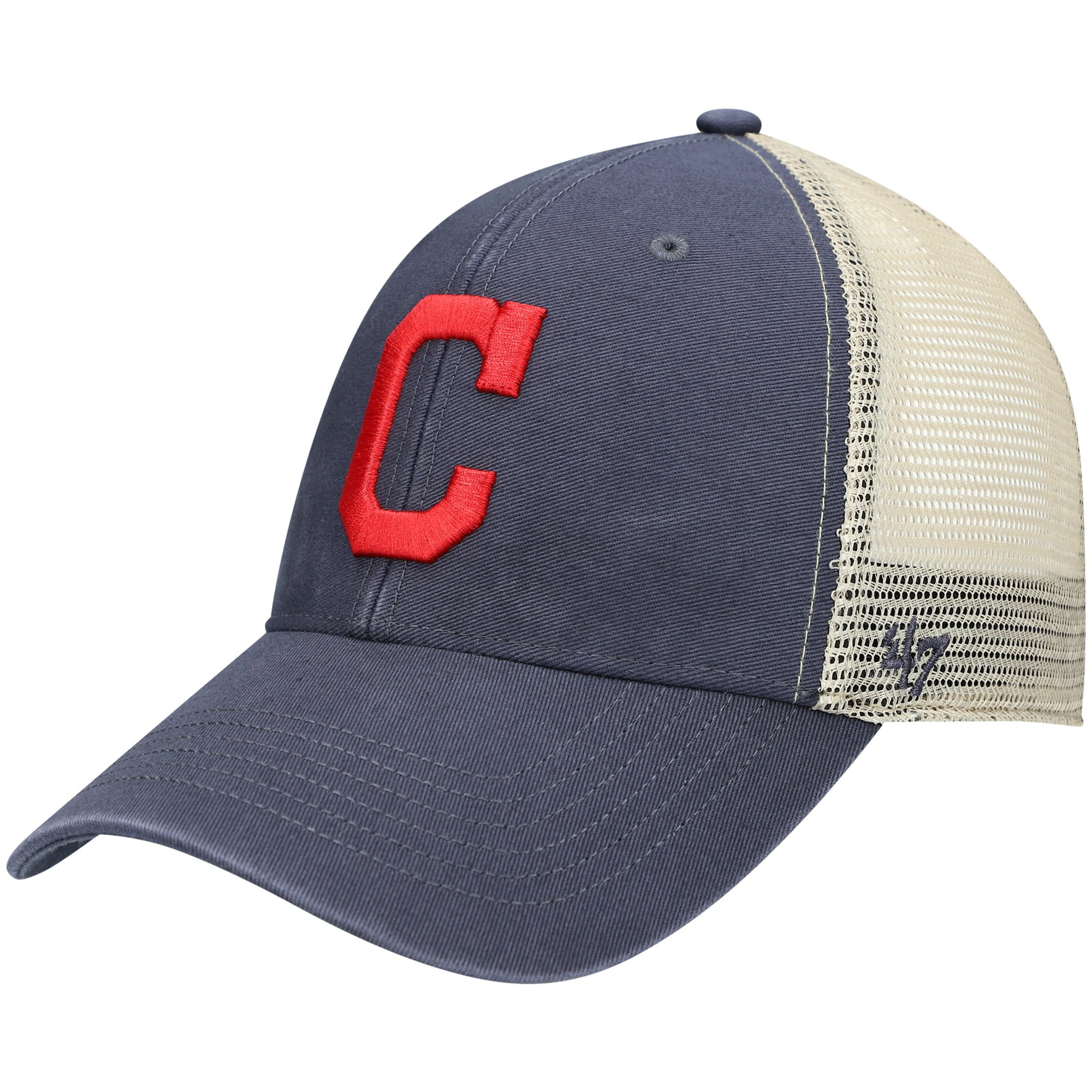 Cleveland Indians '47 Flagship Wash MVP Trucker Snapback Hat - Navy ...