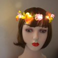 thumbnail image 1 of Guirnalda de luces LED para niña y mujer, banda para el pelo de flores Hawaianas, collar de corona brillante Hula Luau, fiesta de cumpleaños, boda y Navidad, 1 piezas, 1 of 4