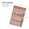 thumbnail image 2 of Lantern Press 1000 Piece Jigsaw Puzzle, Georgia, Typography, 2 of 5