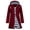 Wine, variant on Dxzfnsa Raincoat Women Waterproof Long Hooded Rain Jacket Trench Coats Windbreaker Travel Jacket Plaid Drawstring Waistband Coats with Pockets S-2XL