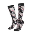 thumbnail image 2 of Fotbe Orchids Flowers print Women's Men's Novelty Crew Socks Cotton Socks Knee High Socks for Walking,Running,Nurses,Pregnancy, 2 of 9